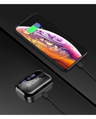 Wireless Earbuds, BLZK Latest Bluetooth 5.0 True Wireless Bluetooth Earbuds, with bass 3D Stereo Sound Wireless Headphones, Built-in Microphone LED Digital Shows Charging Charge (Black) Wireless Earbuds, BLZK Latest Bluetooth 5.0 True Wireless Bluetooth Earbuds, with bass 3D Stereo Sound Wireless Headphones, Built-in Microphone LED Digital Shows Charging Charge (Black)